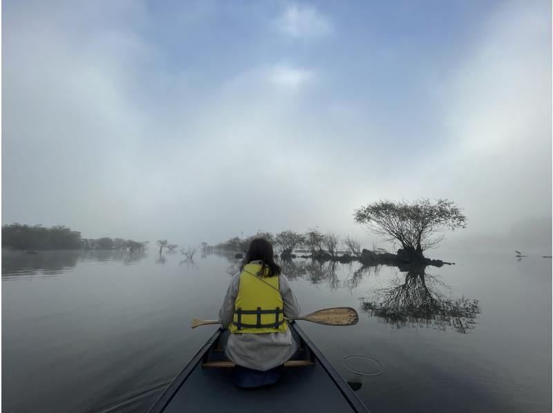 [Yamanashi Prefecture, Lake Kawaguchi] Early morning canoeing experience, 90-minute course, outdoor play avoiding the Three Cs! A canoe walk on the lake & a trip to make memories of summer vacation For group and family tripsの紹介画像