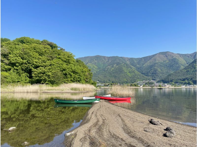 【山梨県・河口湖】河口湖カナディアンカヌー体験・夕暮れ90分コース・カナディアンカヌーでで湖上散歩＆思い出作りの旅の紹介画像