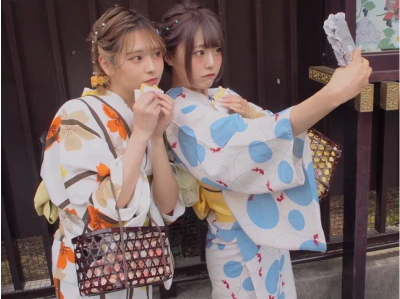 京都 祇園 手ぶらで気軽に 浴衣レンタル ヘアセットプラン 女性