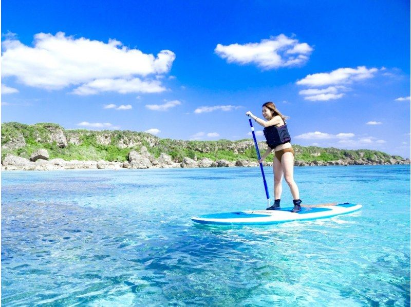 [Miyakojima/1 day] SUP x Pumpkin Cave Exploration x Canoe! Pick-up/drop-off within island available!