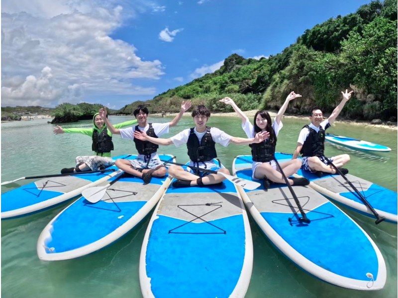 [Miyakojima/1 day] SUP x Pumpkin Cave Exploration x Canoe! Pick-up/drop-off within island available!