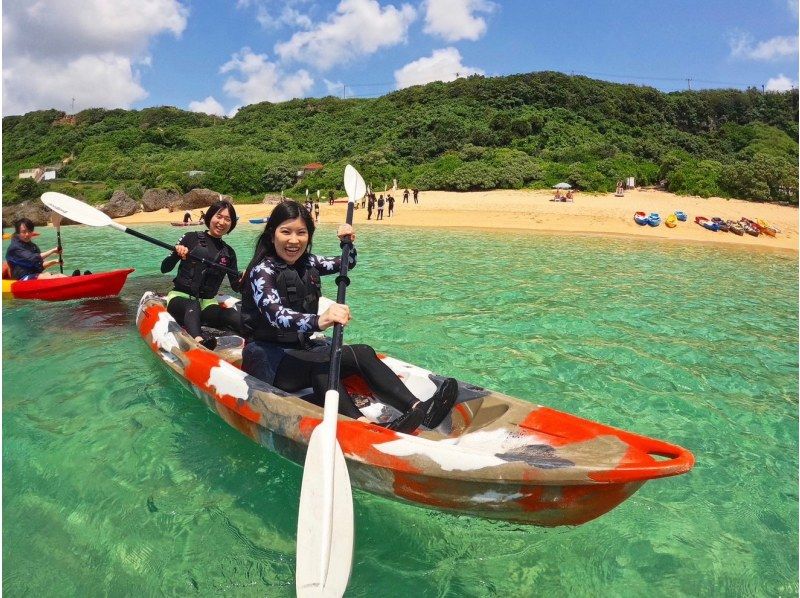 [Miyakojima/Half-day] Pumpkin Cave Caving & Sea Kayaking! Free photo data! Island pick-up available!