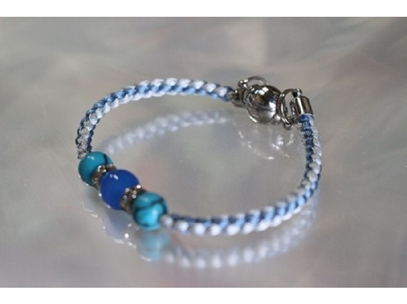 "Super Summer Sale 2024" [Kyoto, Nijo Castle North] Power Stone and Kyo-Kumihimo (braided cord) bracelet (anklet also available) making experienceの紹介画像