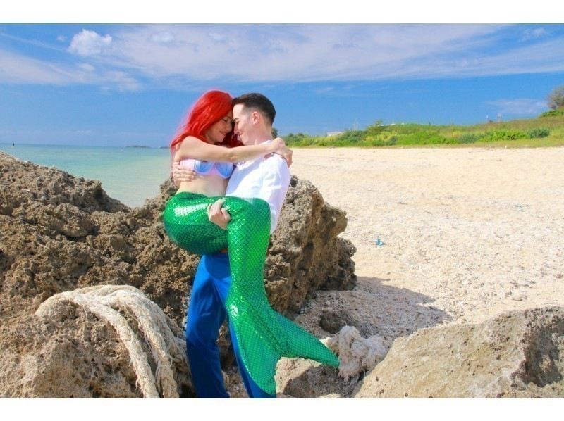 【沖縄本島】マーメイド&青の洞窟シュノーケルの半日セットコース！1グループ貸切の紹介画像