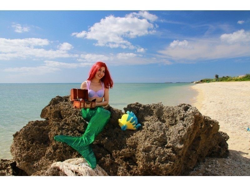 【沖縄本島】マーメイド&青の洞窟シュノーケルの半日セットコース！1グループ貸切の紹介画像