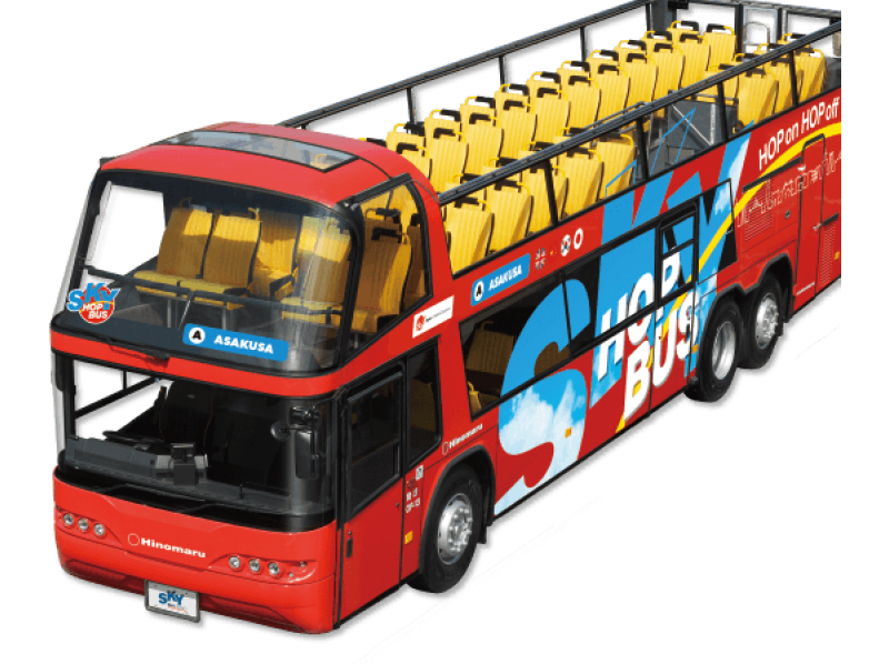 【東京・23区】乗り降り自由の観光バス『スカイホップバス』１日乗車券の紹介画像
