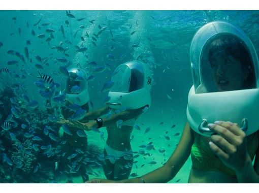コロナ対策優良店 水中散歩 シーウォーク マリンスポーツ2種セット 餌付け 写真データサービス付 アクティビティジャパン
