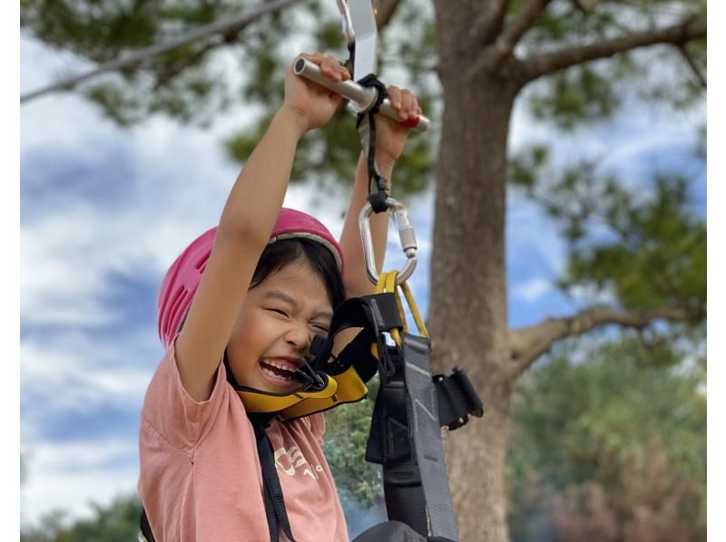 Super Summer Sale 2024 [Higashi Village, Northern Okinawa] Yanbaru Zipline Adventure ★ Guided ☆ Elementary school students weighing 25kg or more can also participate!の紹介画像