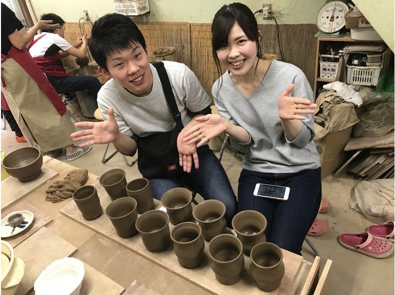 【兵庫・尼崎】駅より徒歩2分！結婚２０年目磁器婚式プラン！陶芸体験（６個つくる電動ろくろコース）の紹介画像