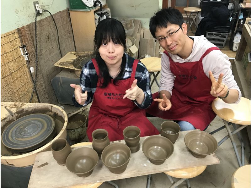 【兵庫・尼崎】駅より徒歩2分！結婚２０年目磁器婚式プラン！陶芸体験（６個つくる電動ろくろコース）の紹介画像