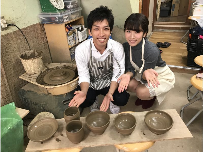【兵庫・尼崎】駅より徒歩2分！結婚２０年目磁器婚式プラン！陶芸体験（６個つくる電動ろくろコース）の紹介画像
