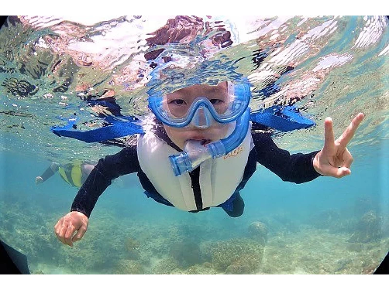 [沖縄繩恩納]享受小孩！藍洞浮潛（附餵養和照片/動畫禮物）の紹介画像