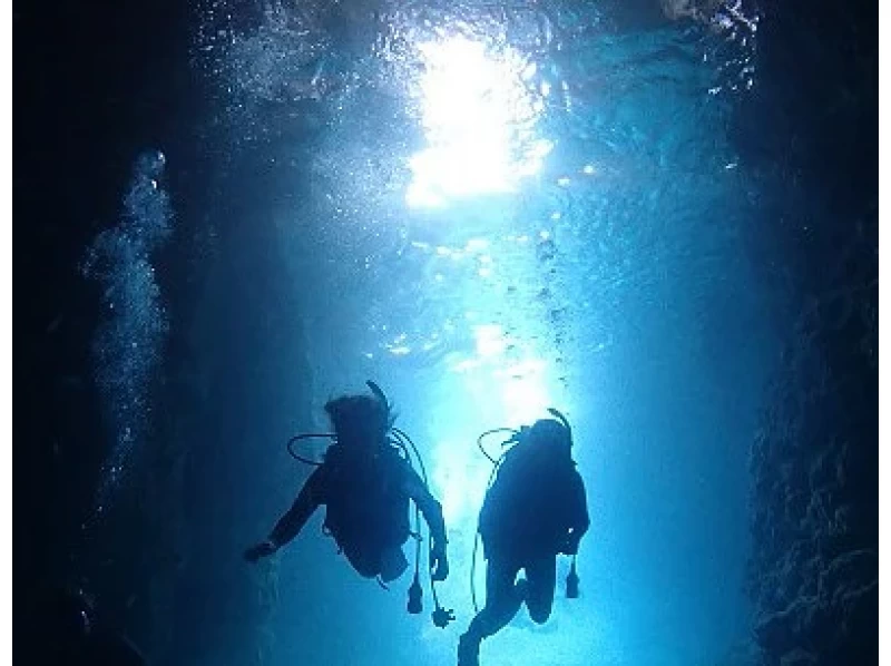 [冲绳绳恩纳村]完整的章程！蓝洞体验深潜（附喂食和照片/动画礼物）の紹介画像