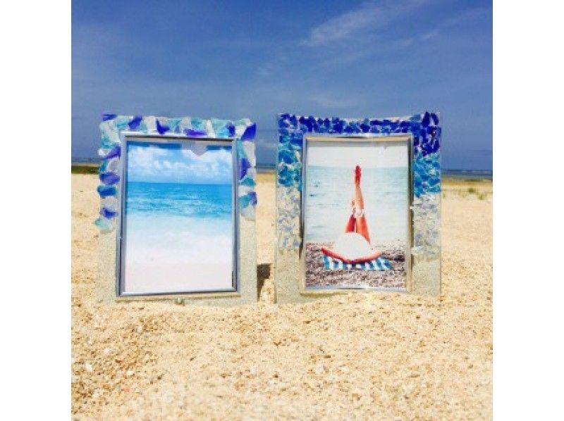 《Use a coupon regions》 [Okinawa / Naha Photo frame making with Ryukyu glass and coral You can feel free to experience it between sightseeing trips!の紹介画像