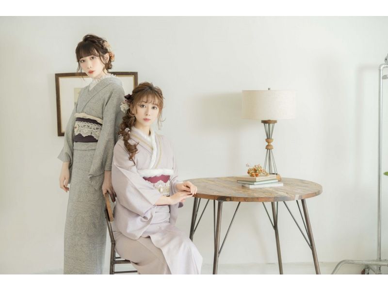 [Kanazawa/Kimono Rental/Kanazawa Station Store]★Kimono set & hair set & dressing included plan! Free umbrella rental on rainy days♪の紹介画像