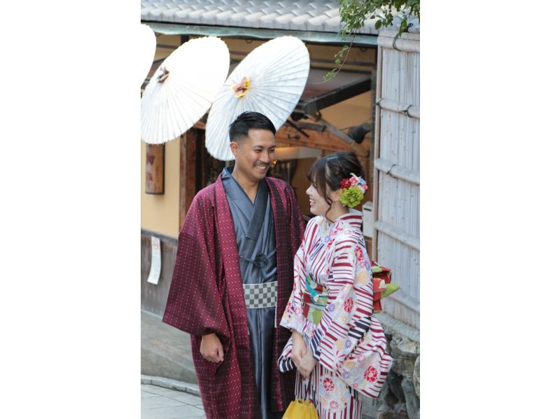 Kyoto Shijo Yukata (Kimono) Rental ``Men's Kimono Plan'' Men's Kimono Plan! の紹介画像