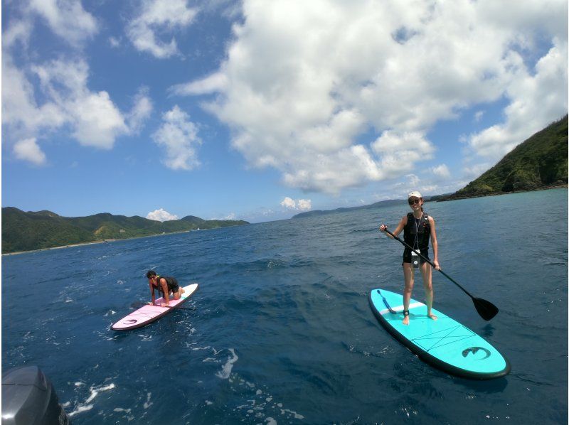 A luxurious tour where you can enjoy Amami's popular marine Activity SUP experience and board snorkel at the same timeの紹介画像