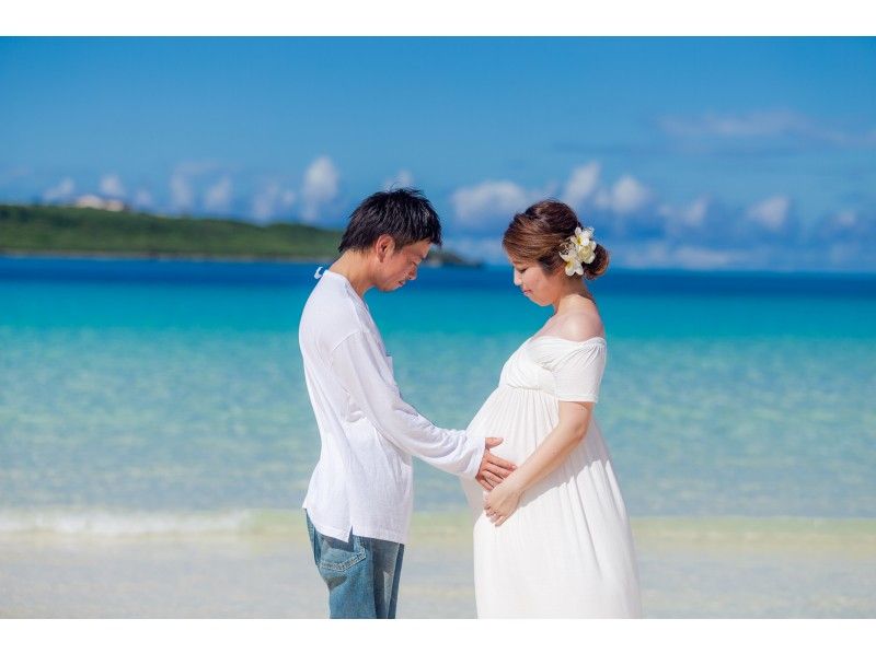 沖縄 宮古島 宮古島の美しいビーチでマタニティフォトプラン 補正データ60カット付き His