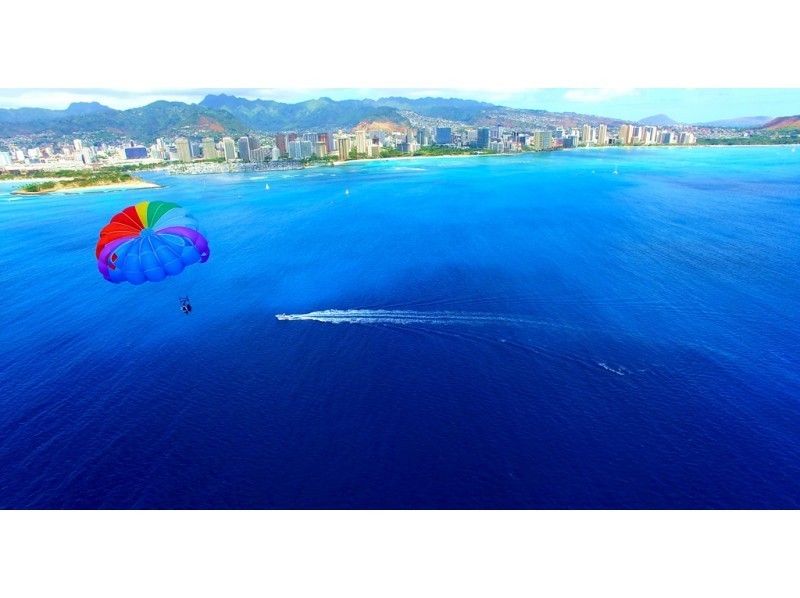 [Okinawa ・ Blue cave recommended shop] Experience Diving&Parasailing Superb view set is popular 