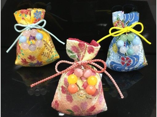 オンライン リモート体験 心を癒す 匂い袋作り 調合 お家で体験 天然石入り飾り付き 京都 伝統文化体験 アクティビティジャパン