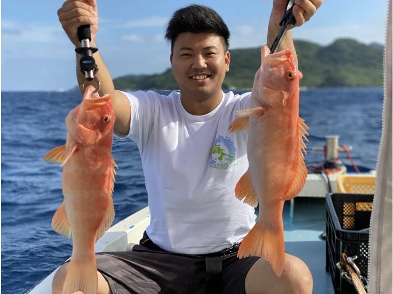 卒業旅行割引【石垣島・3時間】狙うは高級魚！！初心者も船長が完全サポート！半日船釣りコース【レンタル無料・手ぶらでOK】の紹介画像