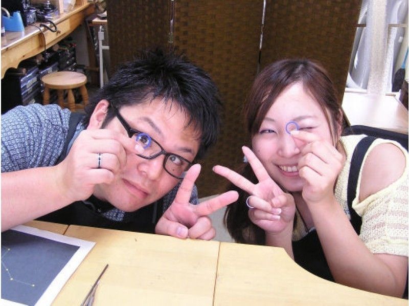 ②ゴールドプラン カップルに最適 ふたりで工房貸切１日２組限定！世界に２つの結婚指輪を手作りの紹介画像