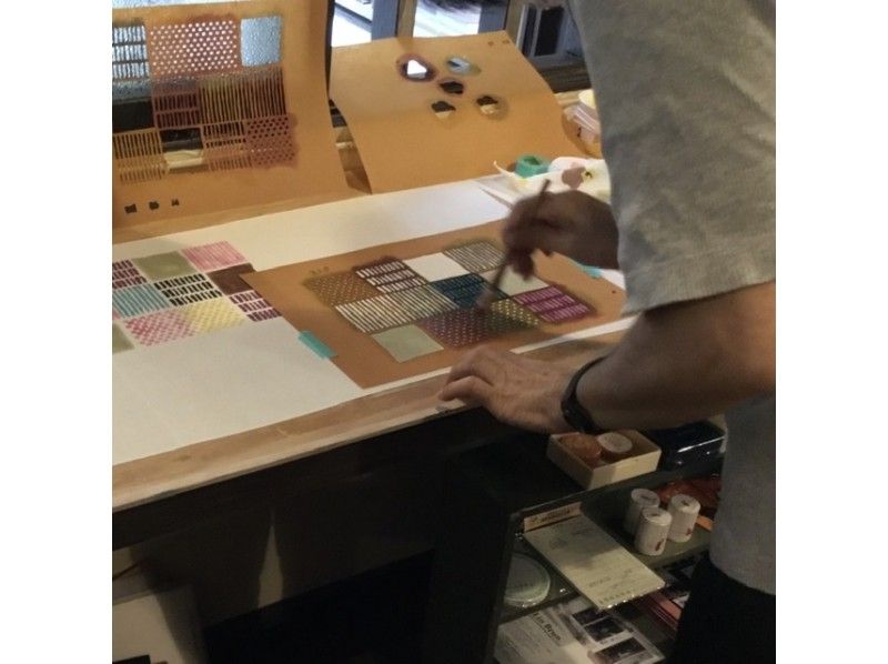 【大阪・空堀】文化財のお屋敷で型染め体験-ミニかばんコース。様々な型で世界で一つの作品を作りましょうの紹介画像