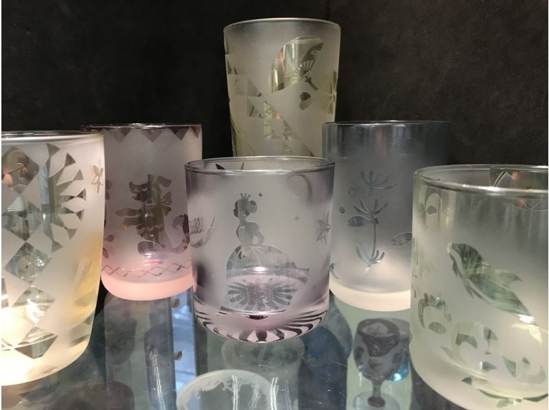 [Asakusabashi 1 minute] Glass crafts that are cut with sand, Can be taken home immediately