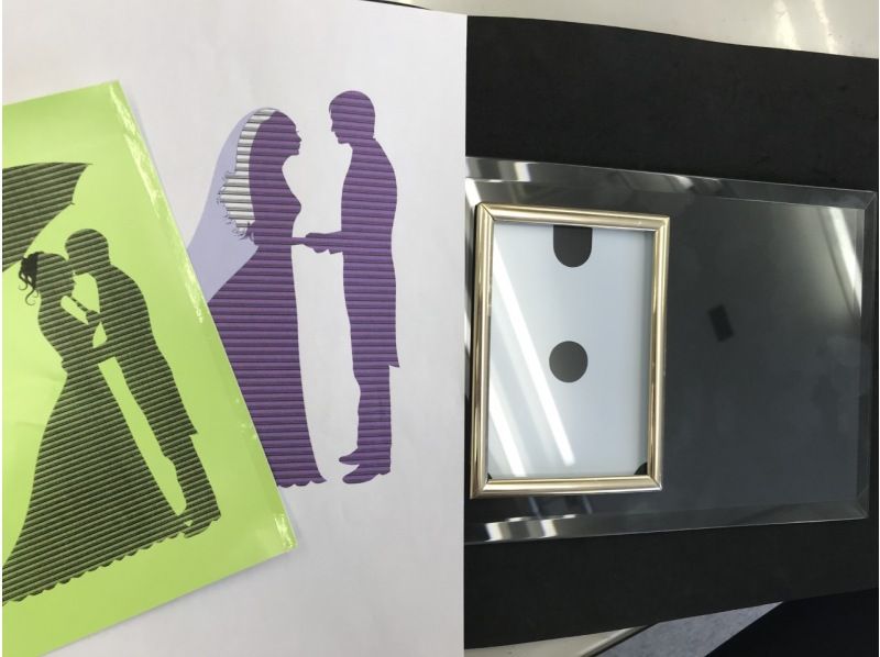 [Asakusabashi 1 minute] Making photo frames to engrave memories of anniversaries and trips. Add a picture and a message to your photo-You can also make a welcome mirror (you can bring it in)の紹介画像