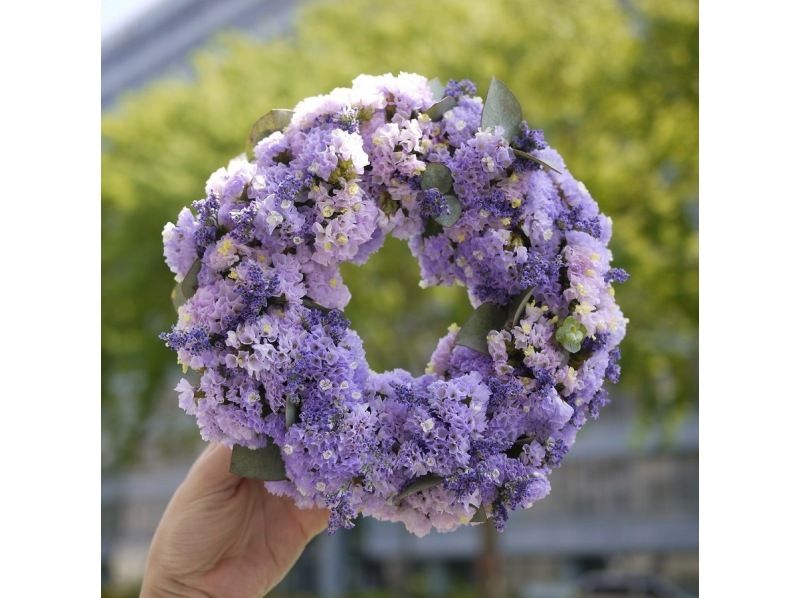 [愛知縣/名古屋尺寸可供選擇] 由乾燥靜態花製成的明亮花環の紹介画像
