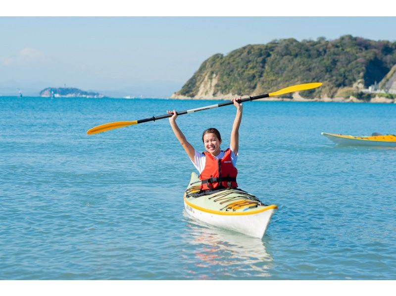 ★初心者大歓迎【湘南・逗子・カヤック】会員制リゾート施設で贅沢シーカヤック半日体験★バスタオル完備。１ドリンク付、写真データプレゼント。の紹介画像