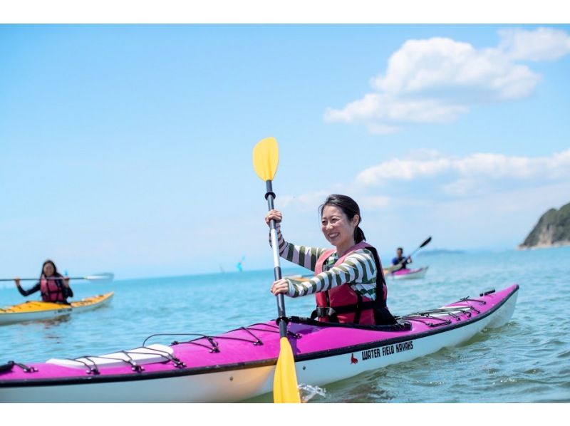 【湘南・逗子・1日カヤック】シーカヤックにのって冒険に出かけよう。ランチ、バスタオル、サービスドリンク付き★写真データプレゼントの紹介画像