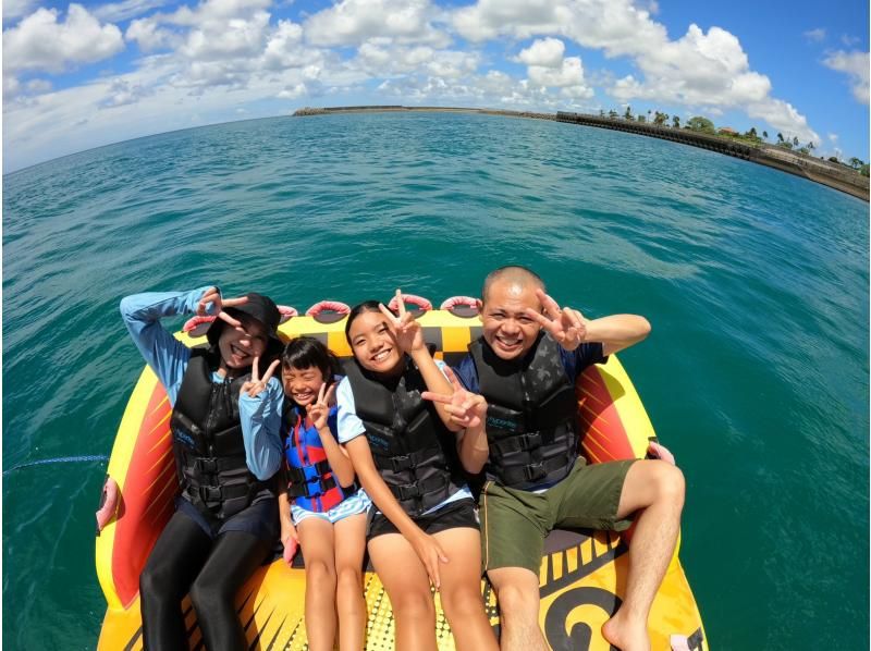 [Okinawa/Urasoe/Ginowan] Screaming sea play! Jet ski experience with the latest towing tube! Popular marine activity 2-piece set "A plan ♪"の紹介画像