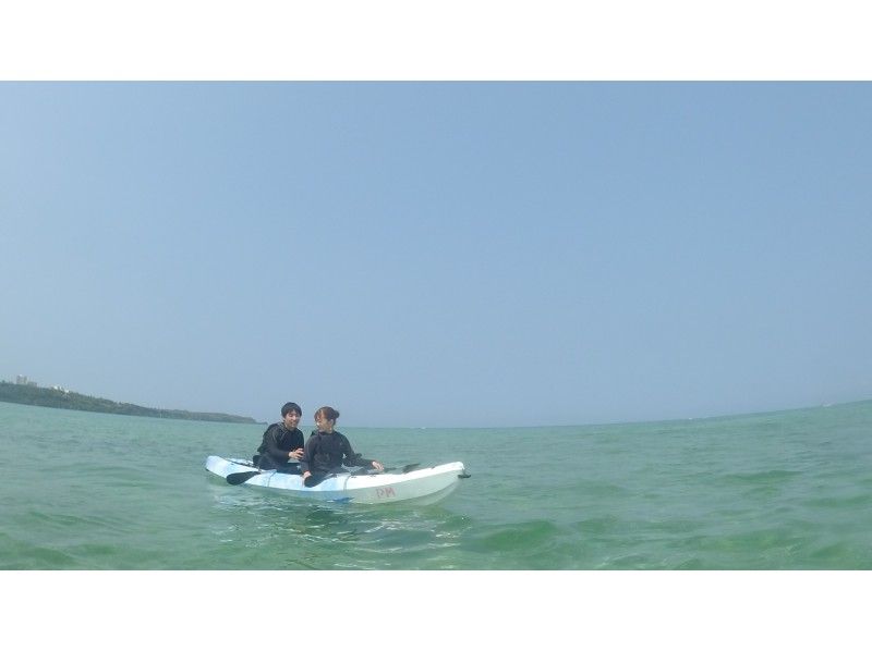 [冲绳/恩纳村]在波光粼粼的大海中划皮划艇|免费高品质Gopro照片|免费停车、淋浴和吹风机|正在进行中の紹介画像