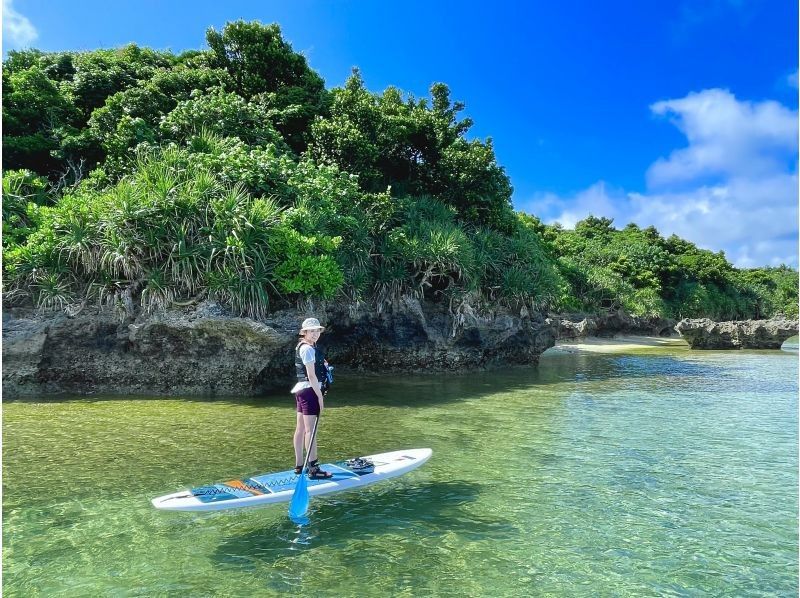 【石垣島】エメラルドグリーン広がる絶景の北部の海をSUP/カヤック体験✨遠浅のウミガメの産卵ポイントで開催‼️初心者向け✨写真動画無料！の紹介画像