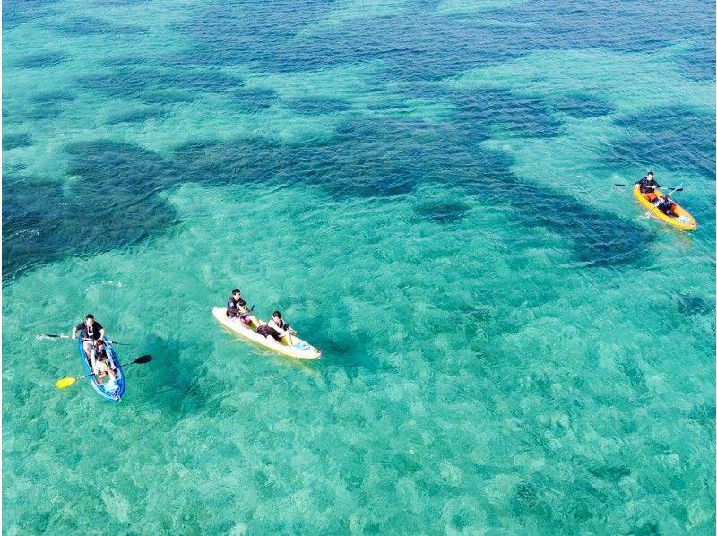 [Okinawa / Motobu / Sesoko Island] Clear kayak exploration tour 60 minutes courseの紹介画像