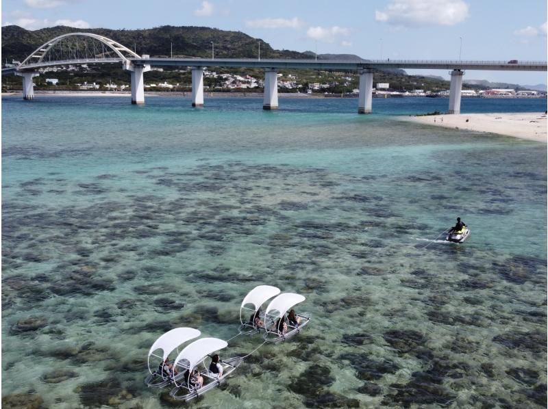 [Okinawa, Motobu, Sesoko Island] Super popular! Anyone can enjoy a 30-minute glass canoe tour!の紹介画像