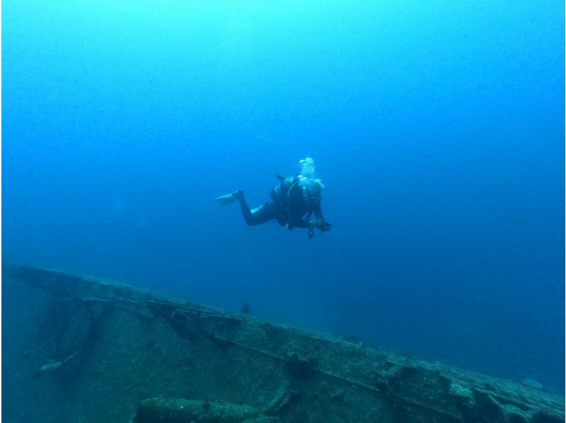 【沖縄本島　古宇利島】USSエモンズ　沈船ダイビング（２ダイブ）写真動画撮影プレゼントの紹介画像