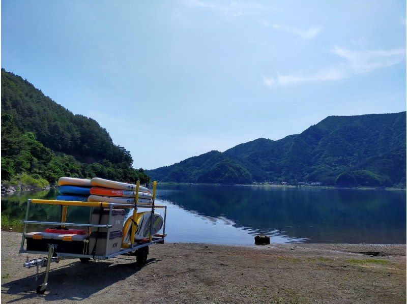 【山梨・富士五湖・西湖SUP】人気！湖上散歩ができる西湖SUP体験！ワンちゃんもOK！の紹介画像
