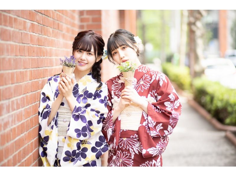 [Ishikawa/Kanazawa] New retro yukata! Hair styling included! "Full set rental & dressing plan" Free umbrella rental on rainy days ♪の紹介画像