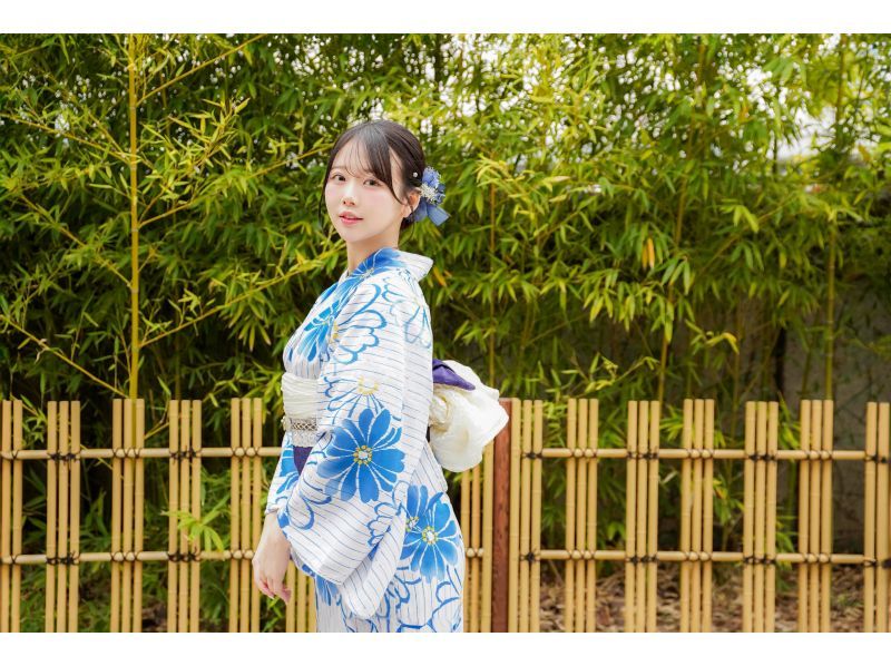 [Kanagawa/Kamakura] New retro yukata! Hair styling included! "Full set rental & dressing plan" Free umbrella rental on rainy days ♪の紹介画像