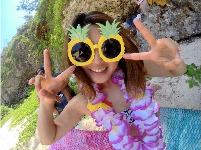 [沖繩美人魚游泳體驗&拍照]在私人海灘拍照★熱門GoPro照片和視頻免費★評論和照片滿意度No1★の紹介画像