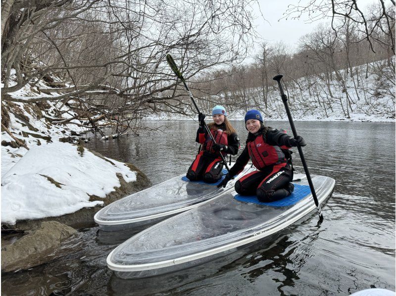 First in Hokkaido! Clear SUP (SUP) Warm cruising with a dry suit that does not get wet all over! Water quality is the best in Japan for more than 10 years. It is safe at the only local shop in Lake Shikotsu!の紹介画像