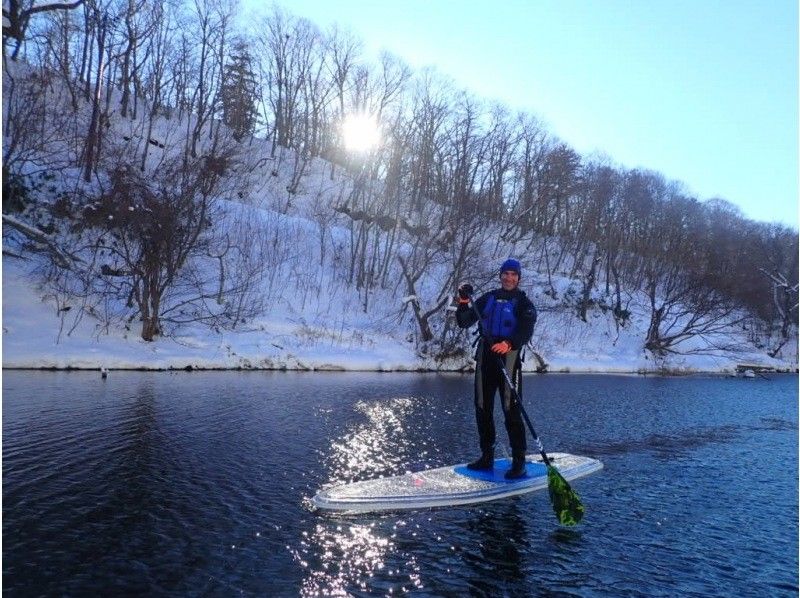 First in Hokkaido! Clear SUP (SUP) Warm cruising with a dry suit that does not get wet all over! Water quality is the best in Japan for more than 10 years. It is safe at the only local shop in Lake Shikotsu!の紹介画像