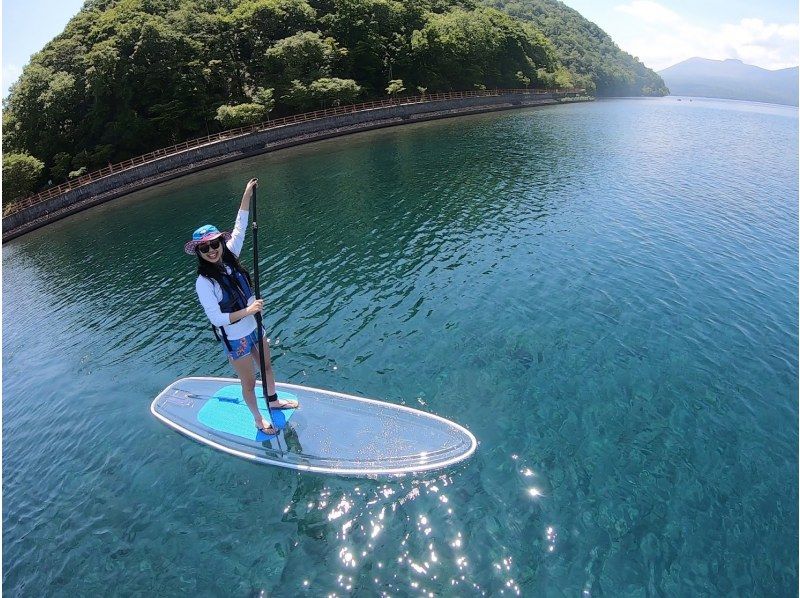 First in Hokkaido! Clear SUP (SUP) Warm cruising with a dry suit that does not get wet all over! Water quality is the best in Japan for more than 10 years. It is safe at the only local shop in Lake Shikotsu!の紹介画像