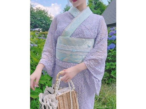 初夢フェア実施中 東京 浅草 レース着物 レース浴衣プラン 大人気 優しく淡い色のレース 着付け ヘアセット込み安心価格 アクティビティジャパン