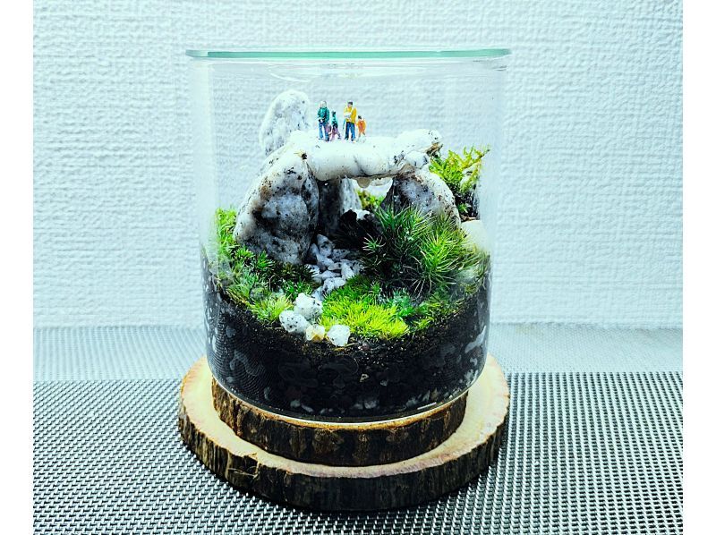 【新宿☆苔テラリウム】スマートな硝子瓶で創る☆苔テラリウムの紹介画像