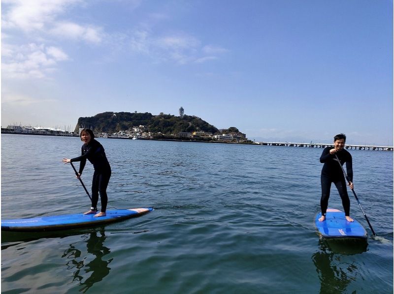 【神奈川・江ノ島】手ぶらに気軽に海上散歩　SUP体験コースの紹介画像