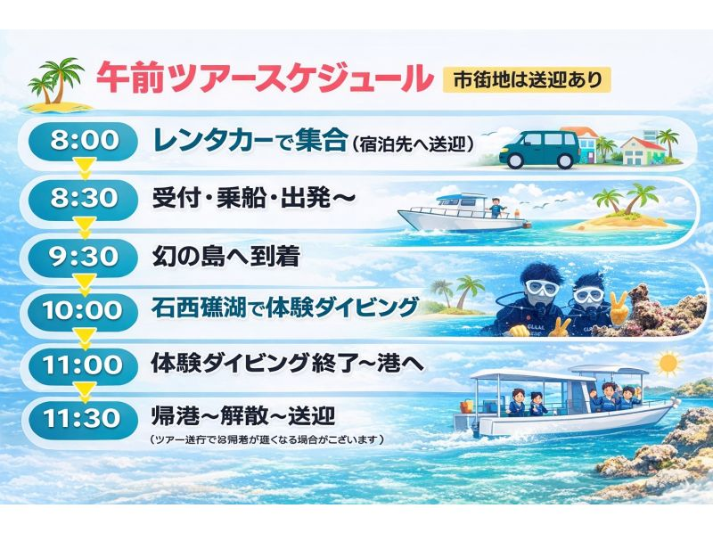 【石垣島・3時間】 初めてでも失敗しない｜完全初心者専門 石西礁湖 体験ダイビング&times;幻の島上陸 経験豊富な専属ガイド・写真無料・9,500円の紹介画像