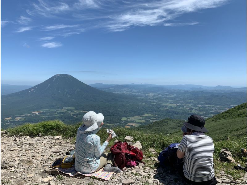 Niseko Activities Recommended for Summer Niseko Annupuri, the main peak of the Niseko Mountain Range Climbing Japan's 300 Famous Mountains Day hike A break with a view of Mt. Yotei Guide Office Pika
